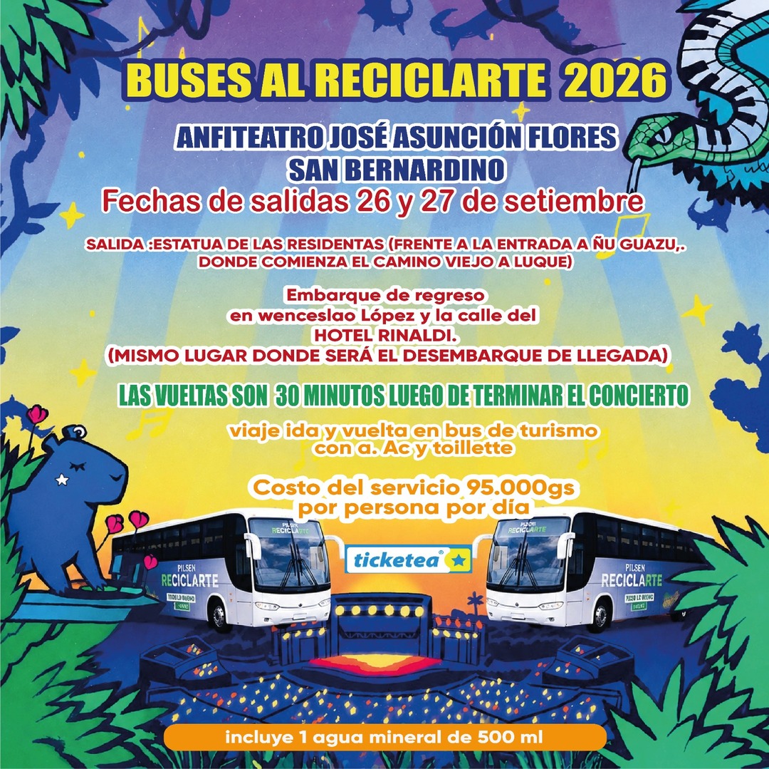 BUSES A RECICLARTE 2026 ASUNCION - SAN BERNARDINO