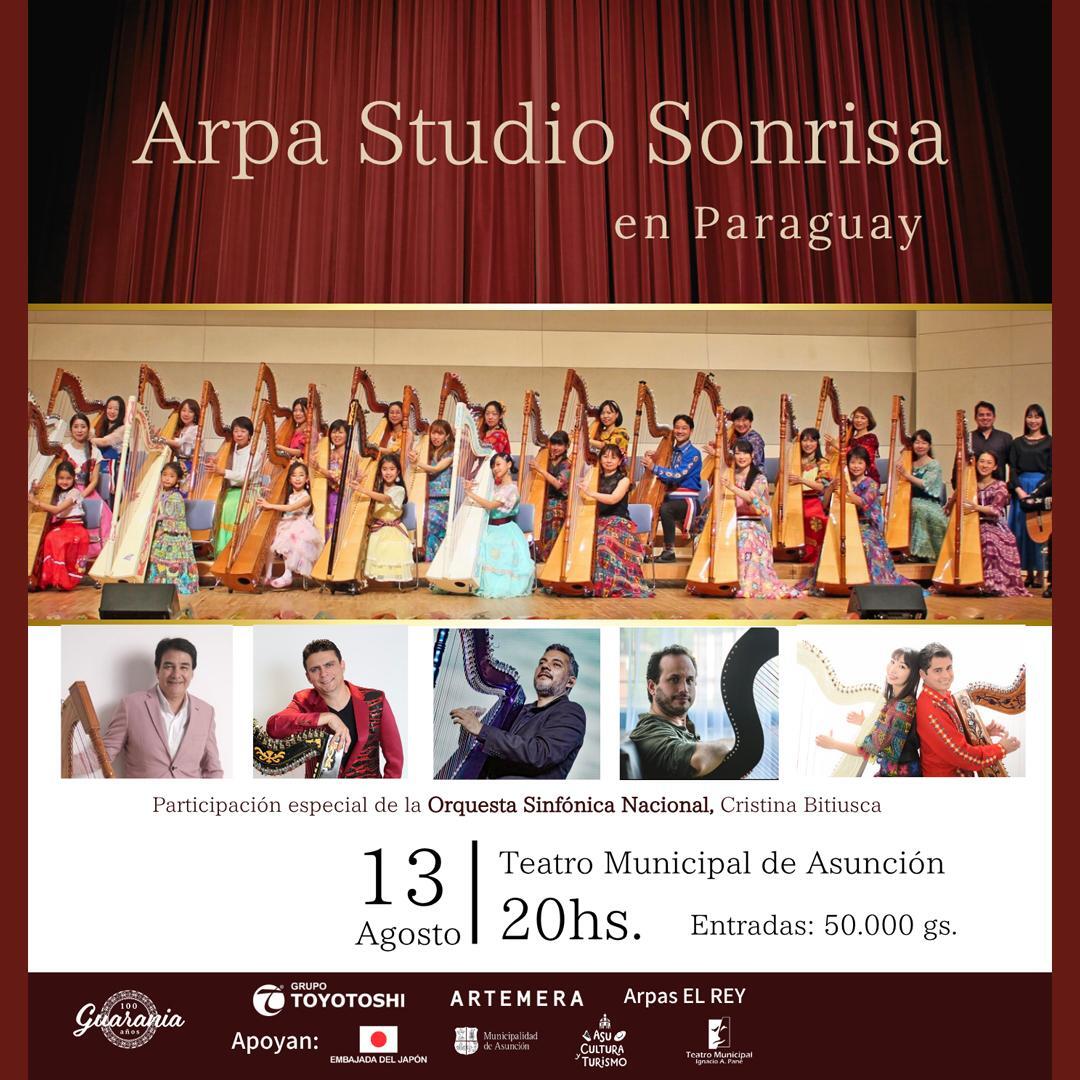 GRAN CONCIERTO DE ARPA STUDIO SONRISA EN PARAGUAY