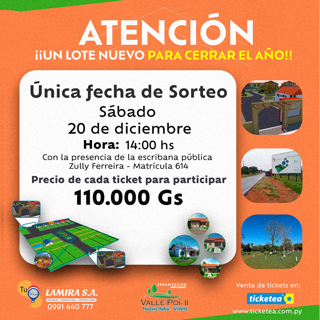 GANÁ POR SORTEO TU 1ER LOTE