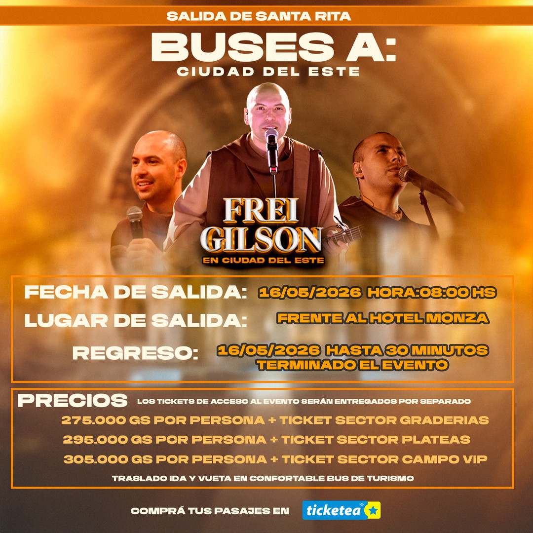 BUSES A CIUDAD DEL ESTE - FREI GILSON - SALIDA SANTA RITA