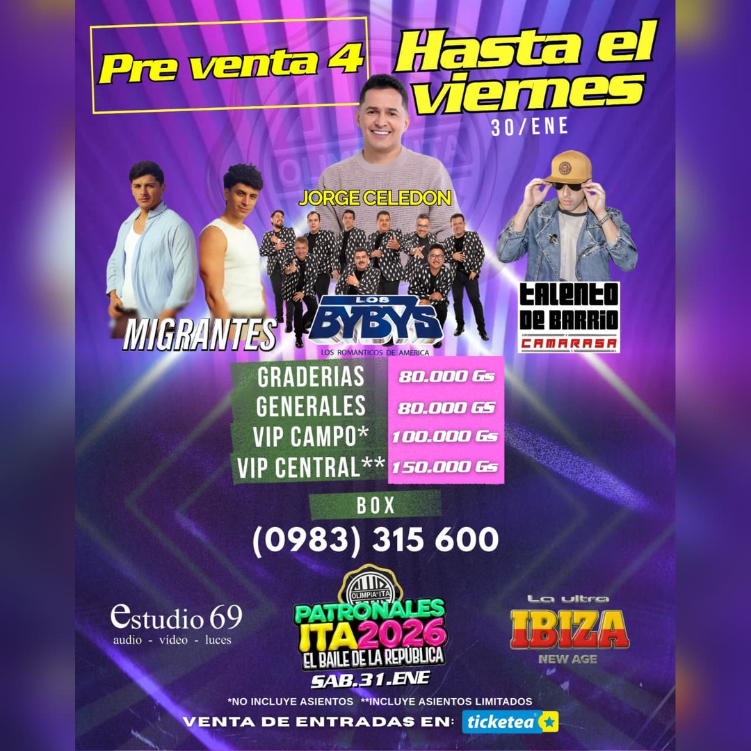 PATRONALES ITA 2026 - OLIMPIA DE ITA