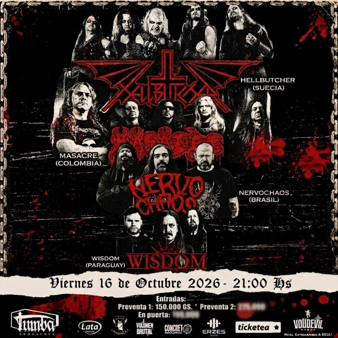 HELLBUTCHER, MASACRE, NERVOCHAOS EN PARAGUAY