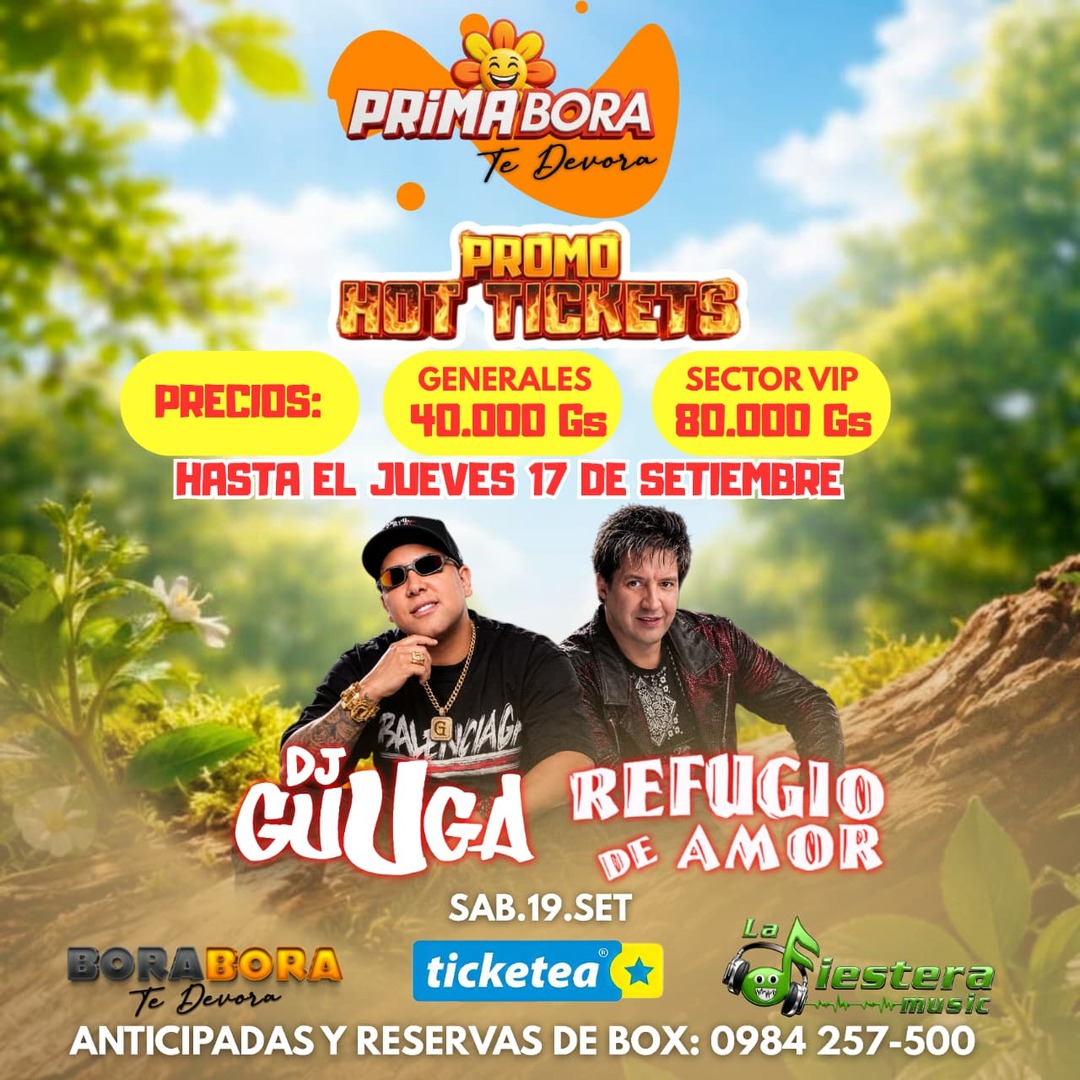 PRIMABORA -  DJ GUUGA  + REFUGIO DE AMOR